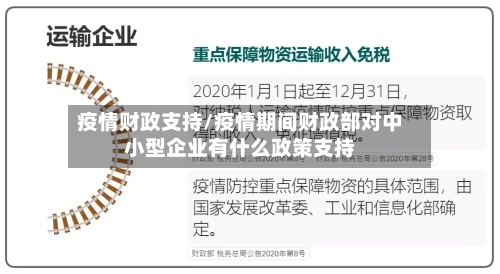 疫情财政支持/疫情期间财政部对中小型企业有什么政策支持-第2张图片